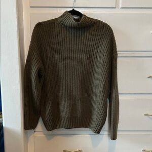 Cozy Olive Mock Turtleneck Sweater